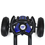 Дитячий педальний залізний карт веломобіль для дітей 2-6 років Bambi M 5848E Синій, фото 5