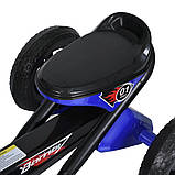 Дитячий педальний залізний карт веломобіль для дітей 2-6 років Bambi M 5848E Синій, фото 7