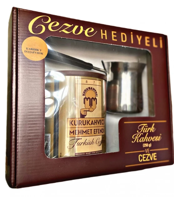 Набір турка + мелена турецька кава Kurukahveci Mehmet Efendi З/Б 250 гр