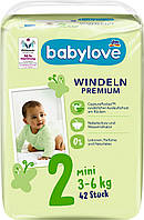 Підгузки Babylove premium Німеччина 2 (3-6кг) 42шт