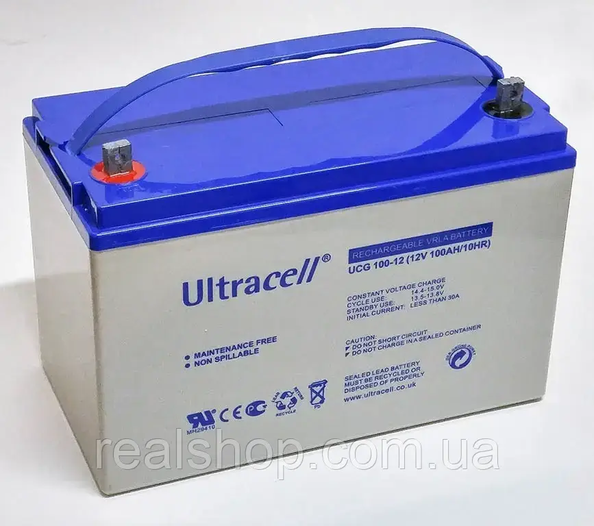 Акумулятор гелевий Ultracell ucg100-12 12v 100ah