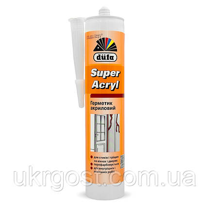 Герметик акриловий Dufa Super Acryl Білий 280 мл, фото 1