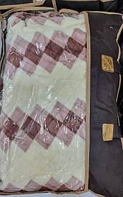 Плед мікрофайбер "Ялинка" 180х200см (односпальне) Пудра