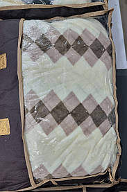 Плед мікрофайбер "Ялинка" 180х200см (односпальне) Капучіно