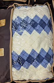 Плед мікрофайбер "Ялинка" 180х200см (односпальне) Блакитний