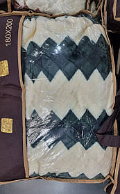 Плед мікрофайбер "Ялинка" 180х200см (односпальне) Смарагдовий