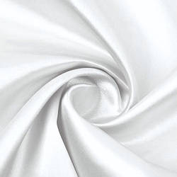 Тканина атлас LuxFabric 115 г/м² 1,5 м 1 м Білий