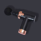 Ручний масажер акумуляторний з 4 насадками, JY760 / Перкусійний масажер для тіла / Вібромасажер, фото 6