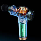 Ручний масажер акумуляторний з 4 насадками, JY760 / Перкусійний масажер для тіла / Вібромасажер, фото 3