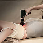 Ручний масажер акумуляторний з 4 насадками, JY760 / Перкусійний масажер для тіла / Вібромасажер, фото 5