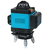 Лазерний рівень нівелір 4д 16 ліній MaxLight Акумуляторний в кейсі зі штативом та дисплеєм, фото 4