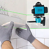 Лазерний рівень нівелір 4д 16 ліній MaxLight Акумуляторний в кейсі зі штативом та дисплеєм, фото 9