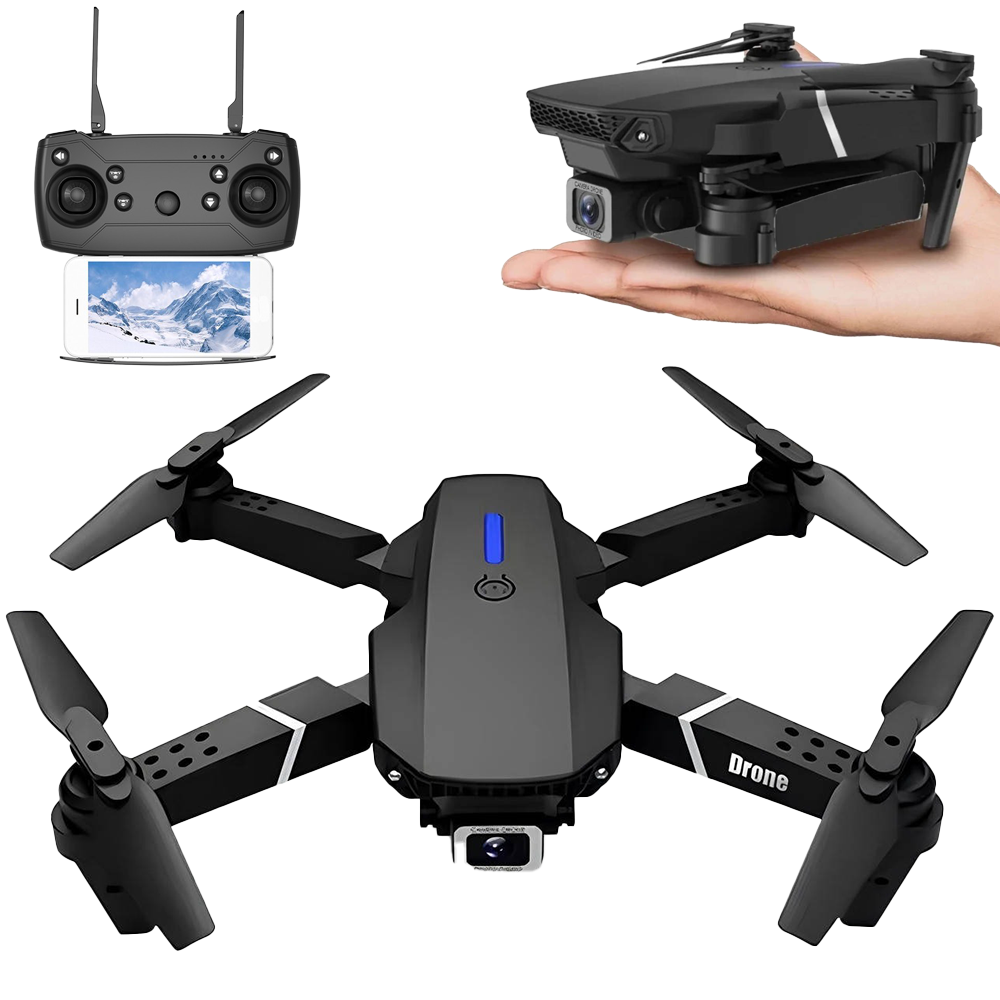 Складаний квадрокоптер з камерою 4К в кейсі DRONE Е88 / Акумуляторний коптер / Дрон