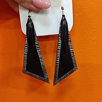 Довгі чорні сережки з рогу буйвола Індія