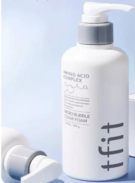 TFIT Mild Cleanser Amino Acid Complex Micro Bubble Clear зволожувальна бабл пінка з амінокислотами 200 ml