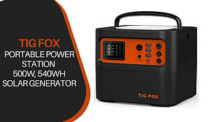Зарядна станція Wanroy Tig Fox T500 (Tig Fox T500) 540 Wh Black/Orange 5-20 В/12.6 В (Li-Ion, Input: мережа/прикурювач/сонячна бат