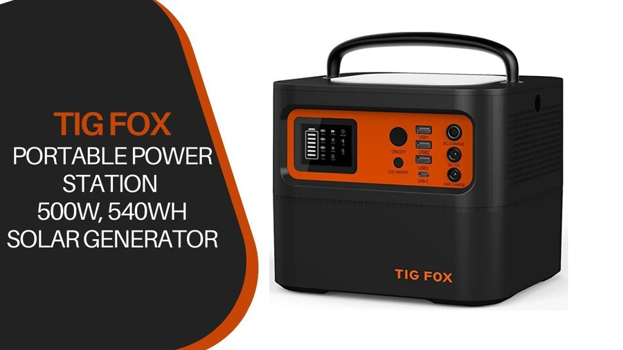 Зарядна станція Wanroy Tig Fox T500 (Tig Fox T500) 540 Wh Black/Orange 5-20 В/12.6 В (Li-Ion, Input: мережа/прикурювач/сонячна бат