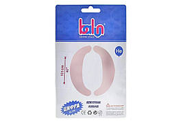 Фольгована кулька цифра "0" рожевий металік Balun 40"(101см) 1шт.