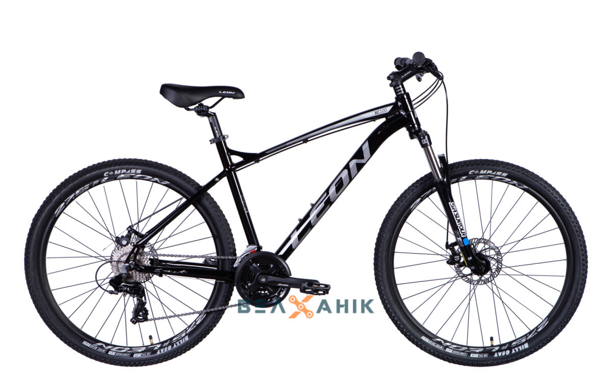 Велосипед 27,5" LEON XC 100 AM DD (рама 19") AL чорно-сірий