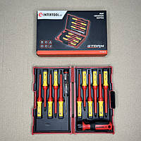 Набір ізольованих викруток з викруткою індикатором 14 од VT-3614