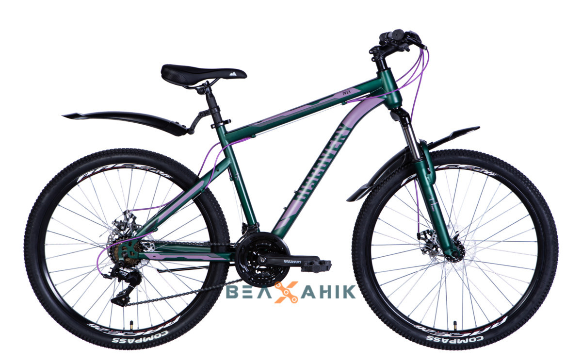 Велосипед 26/quot; Discovery TREK AM DD (рама 18/quot;) ST зелений мат