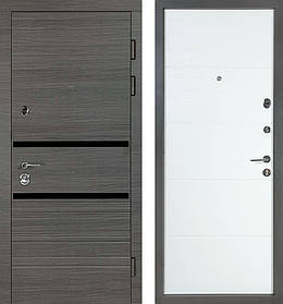 Вхідні двері Цитадель К-8, модель 514/191. Колір: венге горизонт сіре/шелл горизонт