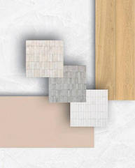 Благодаря намеренно неровным поверхностям и глянцевой отделке мелкий керамогранит Rice™ в 3-х пастельных оттенках вызывает ассоциации с плиткой ручной работы. Изысканный эффект самого редкого сорта дуба представлен в песочном цвете плитки под дерево.