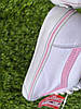СКИДКА 39 р Білі тканинні кеди VANS white/Pink з рожевою смугою жіночі текстильні весна-літа, фото 8