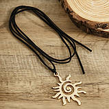 Чокер Підвісок Сонце Пентаграма Золота на чорному шнурку для Красоти, Радості, Счастья, Великий Захист, фото 6