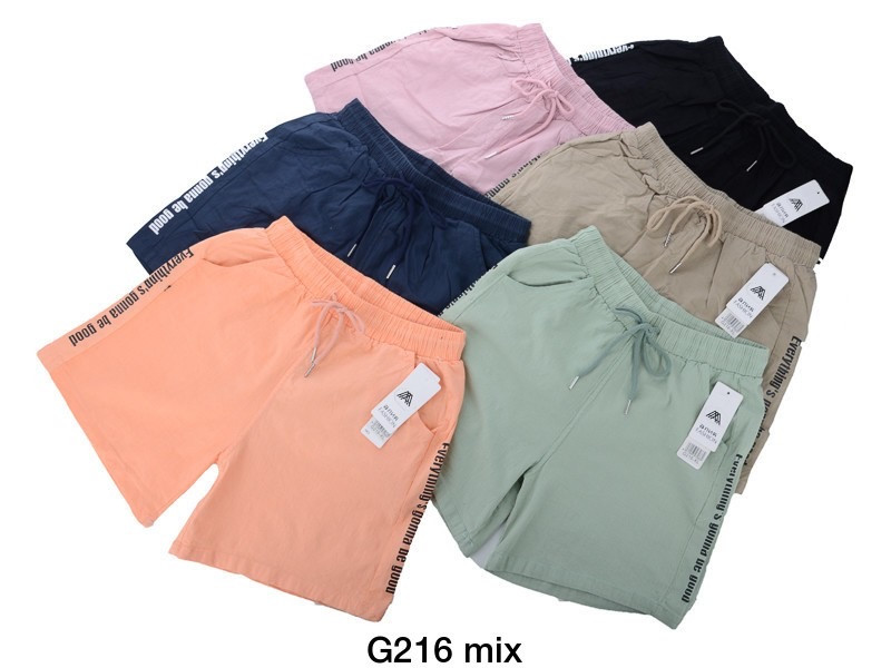 Шорти жіночі льон розмір норма M-2XL Мікс (від 6 шт.)