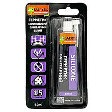 Герметик силіконовий Lacrysil Санітарний Білий 50 мл