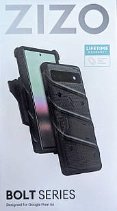 Чохол Zizo Bolt Series Gun Metal Gray з кліпсою і склом для Google Pixel 6a