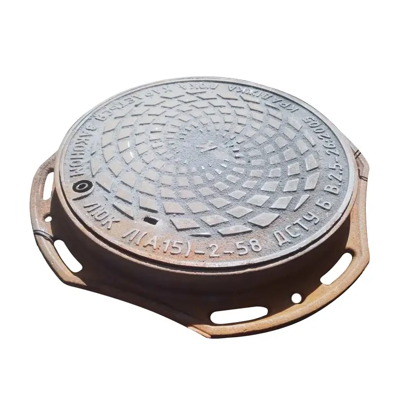 Люк оглядових колодязів чавунний легкий типу "Л" А15 (d-760 мм, h-80 мм) із замком (ПР)