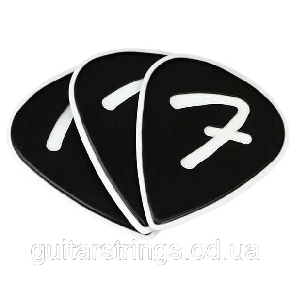 Медиаторы Fender 351 Shape F-Grip Picks - Black 1.50 mm 3-Pack