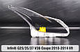 Скло фари Infiniti G25/35/37 V36 Coupe (2010-2014) рест ліве, фото 4