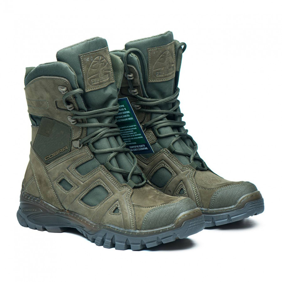 Чоловічі тактичні берці демісезон Cobra 802 ОЛИВА