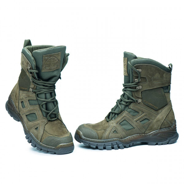 Чоловічі тактичні берці зимові Cobra 802 ОЛИВА