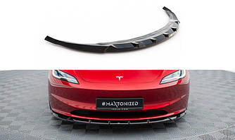 Сплітер Tesla Model 3 рестайл (2023+) тюнінг обвіс губа спідниця елерон (V2)