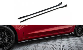 Пороги Tesla Model 3 рестайл (2023+) тюнінг обвіс леза спідниця елерон (V1)