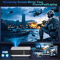 Wi-fi проєктор для домашнього кінотеатру Toptro 1080P Video Projector TR82 з пультом дистанційного керування