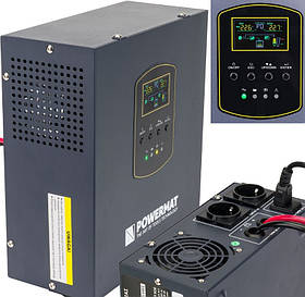 Джерело аварійного живлення 800Вт Powermat PM-UPS-1000MW ДБЖ чиста синусоїда