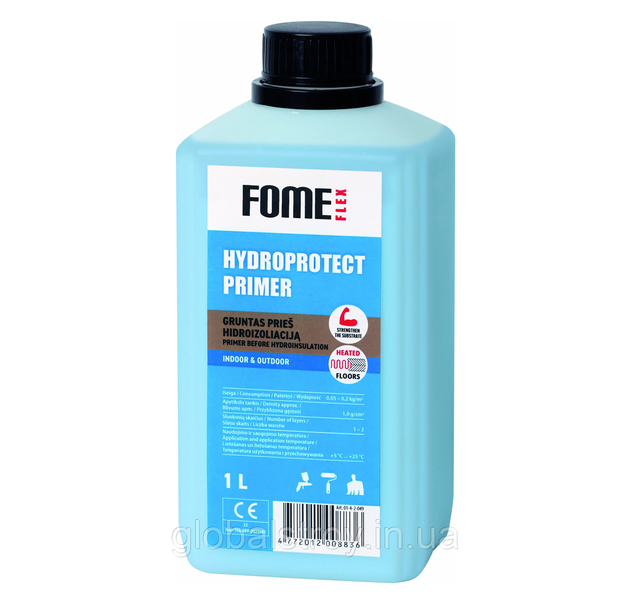 Грунтовка акрилова глибокопроникна для мінеральних основ FOME FLEX Hydroprotect Primer 1 л