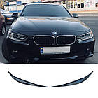 BMW F30 війки на фари рестайлінг ABS пластик БМВ Ф30 БМВ Ф31 вії накладки на фари