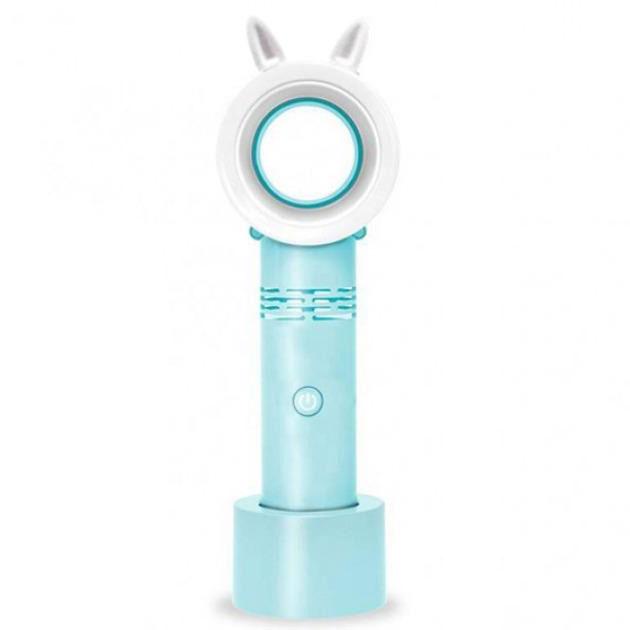 Вентилятор портативний акумуляторний ручний з підставкою і підсвічуванням Bladeless Fan, фото 1