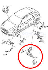 Датчик рівня підвіски задній Audi A3, Audi Q3 1K0941273M, 1K0941273F, 1K0941273C в зборі, фото 5