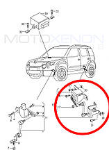 Датчик рівня підвіски 1T0907503B Skoda Superb Yeti 1K0941273L в зборі задній з тягою, фото 5