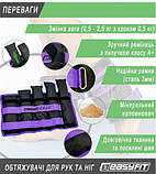 Обтяжувачі для ніг та рук EasyFit набірні 0,5-2,5 кг (пара, фото 4