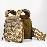 Плитоноска М3 Pro Lite (ММ-14) з системою швидкого скидання, фото 7