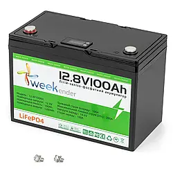 Акумулятор літій-ферумний Weekender 100Ah 12V LiFePO4 з екраном. Купити акумулятор для газового казана