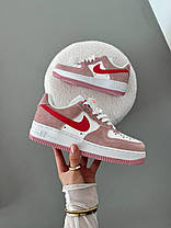 Жіночі Кросівки Nike Air Force 1 Low Pink White Red / Найк Аїр Форс 1 Низькі Рожеві з Білим та Червоним, фото 4